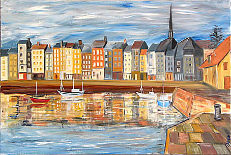 Honfleur Harbour oil painting