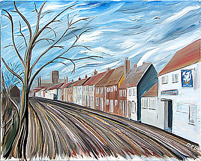 sopwell lane st albans oil painting
